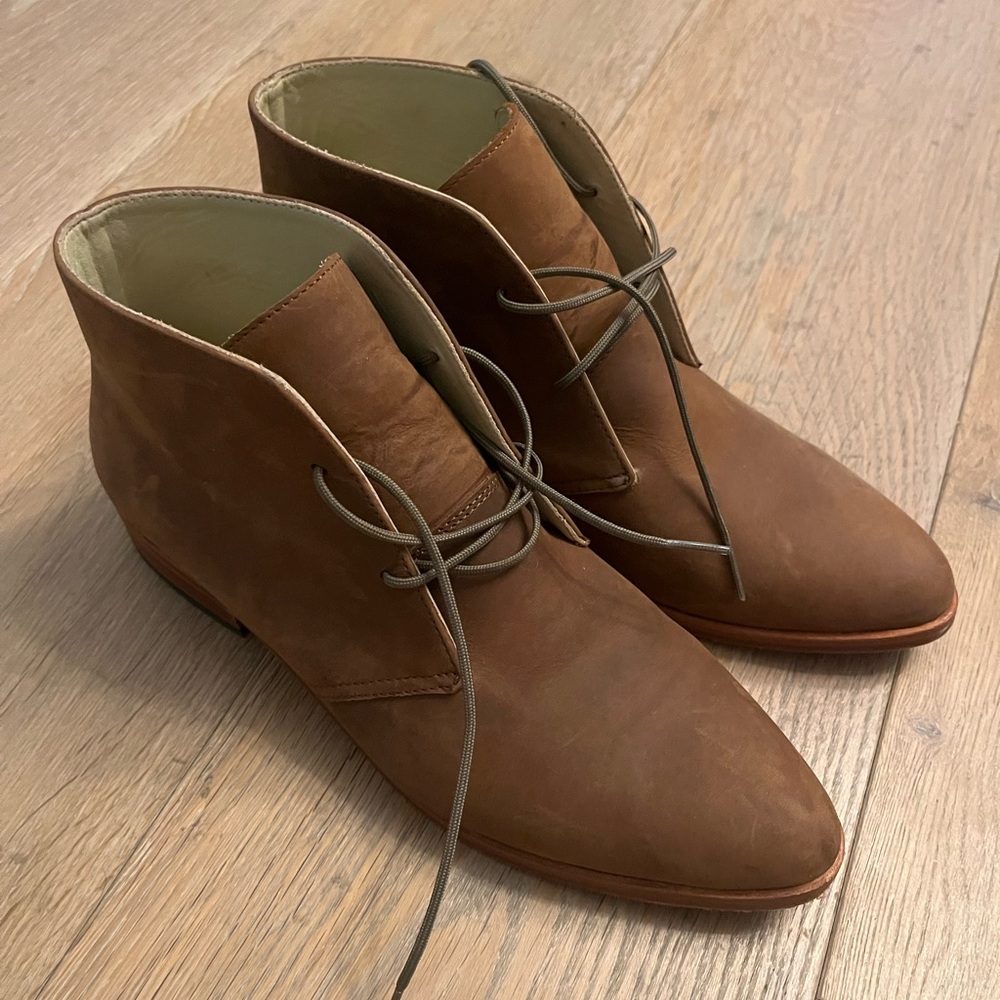 Elegant Brown Leather Ankle Boots